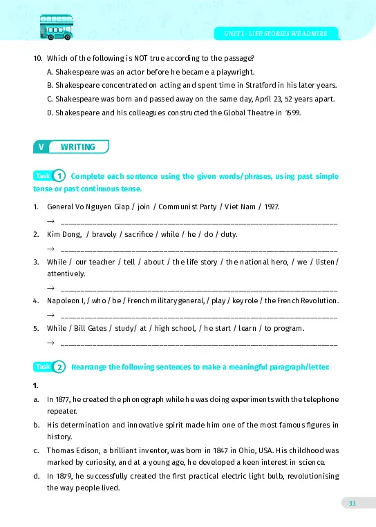 Bài tập tiếng Anh lớp 12 Global Success Tập 1 - Hình 28