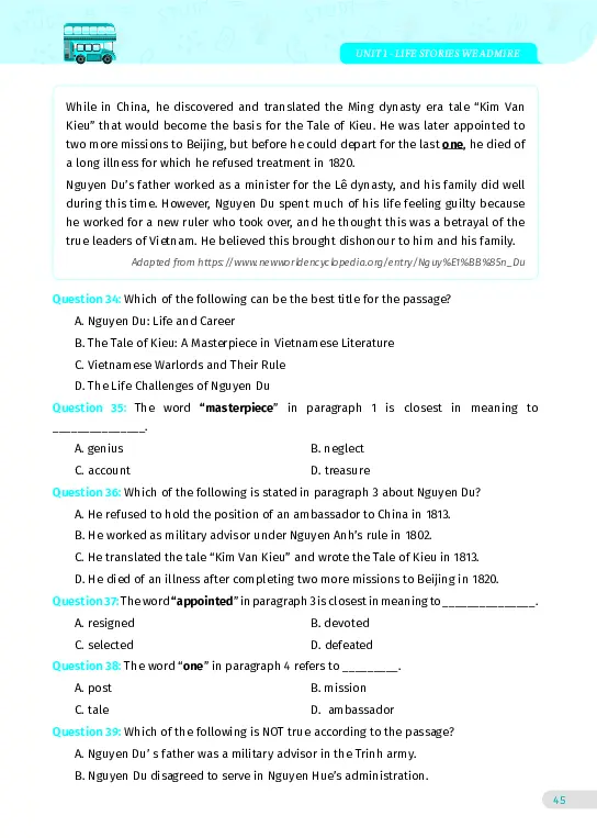 Bài tập tiếng Anh lớp 12 Global Success Tập 1 - Hình 41