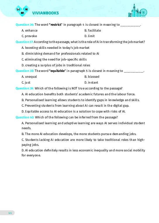 Bài tập tiếng Anh lớp 12 Global Success Tập 2 - Hình 40