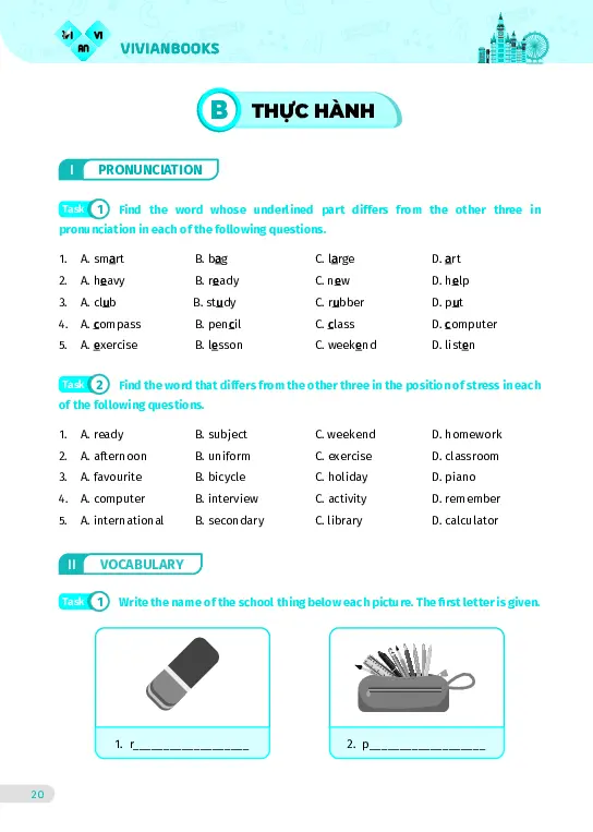 Bài tập tiếng Anh lớp 6 Global Success Tập 1 - Hình 14