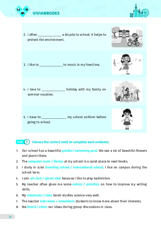 Bài tập tiếng Anh lớp 6 Global Success Tập 1 - Hình 18