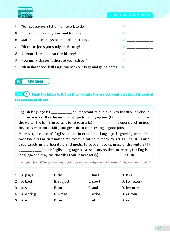 Bài tập tiếng Anh lớp 6 Global Success Tập 1 - Hình 21