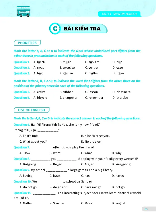 Bài tập tiếng Anh lớp 6 Global Success Tập 1 - Hình 28