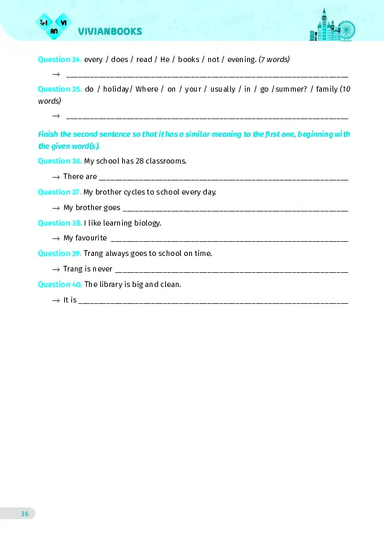 Bài tập tiếng Anh lớp 6 Global Success Tập 1 - Hình 31