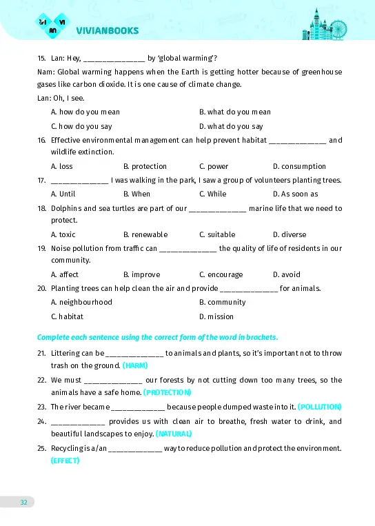 Bài tập tiếng Anh lớp 8 Global Success Tập 2 - Hình 14