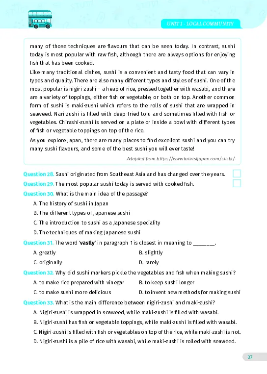 Bài tập tiếng Anh lớp 9 Global Success Tập 1 - Hình 32